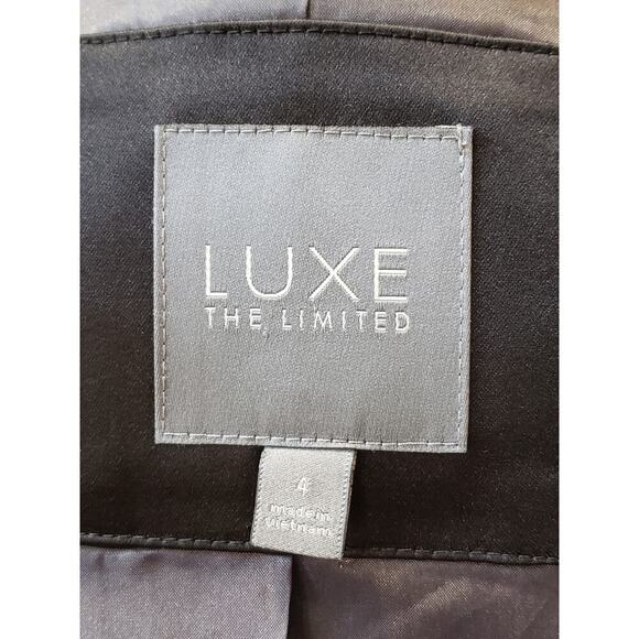 The Limited Blazer Jacket Women's Size 4 Gray Pinstripe Wool Single Breasted - Picture 3 of 16